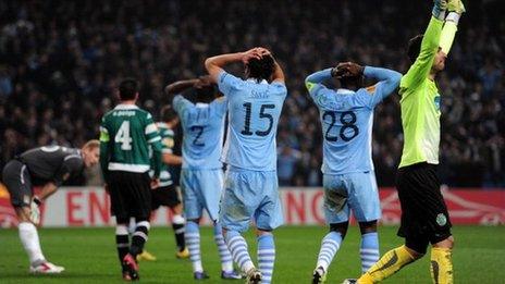 Manchester City's players ran out of time against Sporting Lisbon