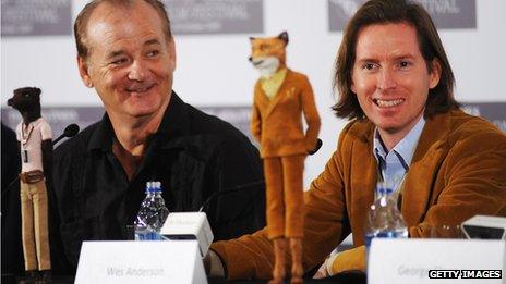 Bill Murray (left) and Wes Anderson (right)