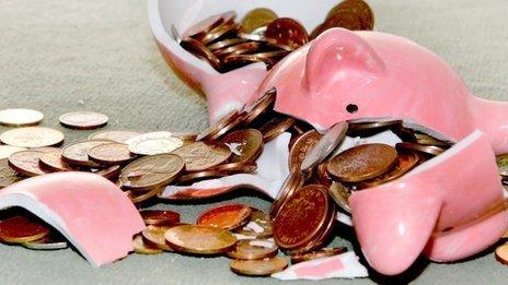 broken piggy bank