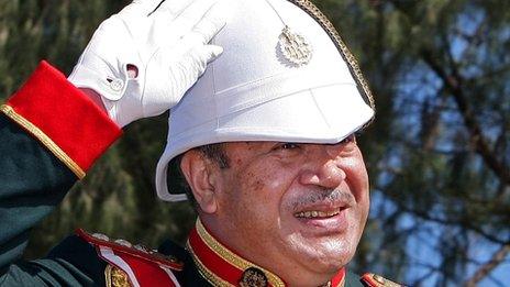 File photo of Tonga's King George Tupou V from August 2008