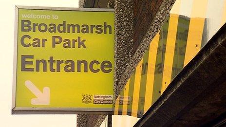 Broadmarsh car park sign