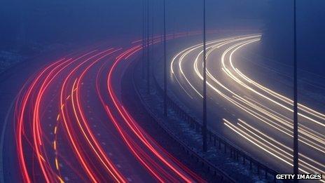 Motorway at night