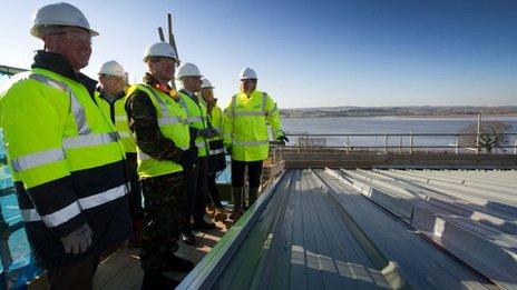 Topping out ceremony at CTCRM, Lympstone