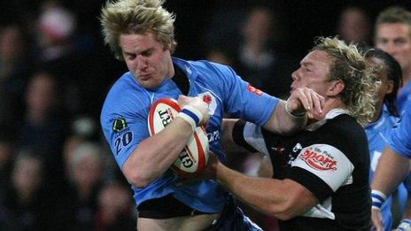 Gerrit-Jan van Velze (left) playing for Blue Bulls