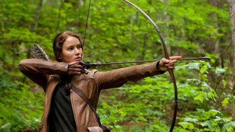 Jennifer Lawrence stars as Katniss Everdeen in The Hunger Games. Photo credit: Murray Close