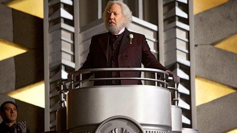 Donald Sutherland stars as President Snow in The Hunger Games. Photo credit: Murray Close