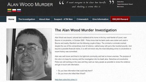 Alan Wood murder investigation website