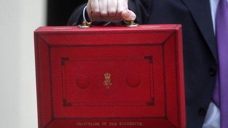 Chancellor's red briefcase