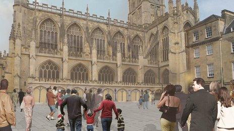 Artist's impression of Bath Abbey