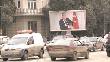 Poster of former Azeri President Heydar Aliyev