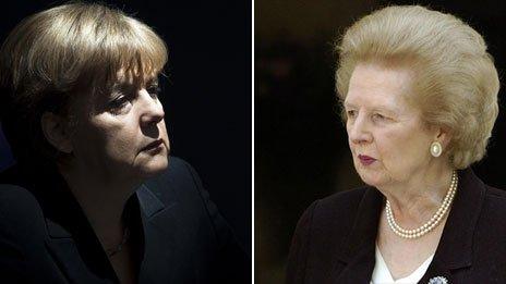 Angela Merkel and Margaret Thatcher