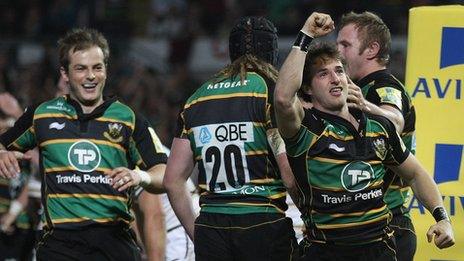 Martin Roberts's try secured the bonus point for Northampton in the win over Wasps