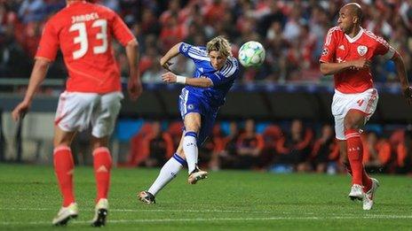 Fernando Torres lets fly against Benfica