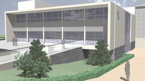 Projected view of upgraded University of Glamorgan campus in Treforest