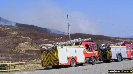 Fire crews in Wester Ross. Pic: Iain MacDonald