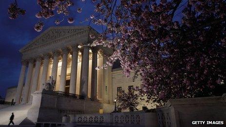 The US Supreme Court at first light, Washington DC 28 March 2012