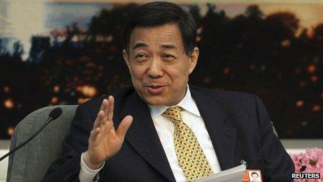 Bo Xilai, pictured on 23 February 2012