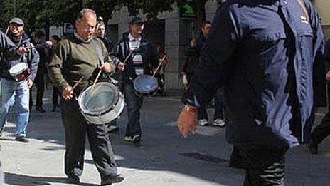 Jerez's bus drivers on the march (29 Mar 2012)