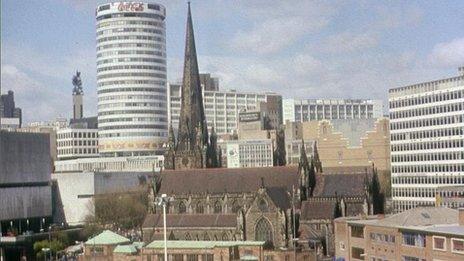 Birmingham skyline in 1992