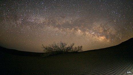 Milky Way over the desert