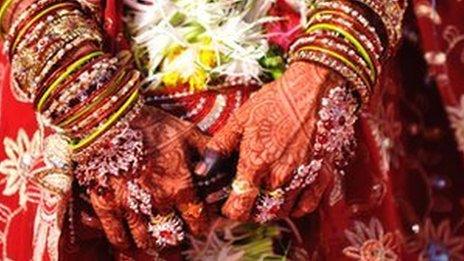 bride's hands