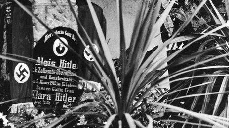 Undated file photo of the grave of Alois and Klara Hitler