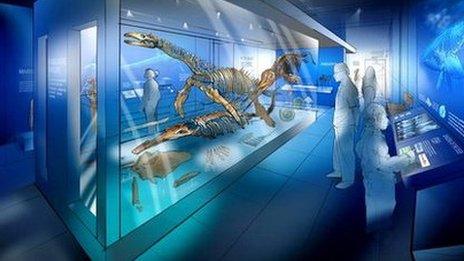 Artist's impression of new geology gallery, Peterborough Museum