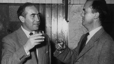 Alf Ramsey with Ipswich chairman John Cobbold