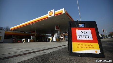 A closed petrol station