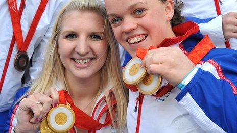 Rebecca Adlington and Eleanor Simmonds