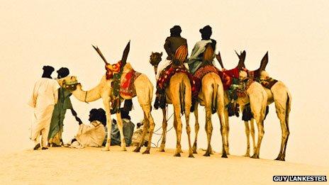 Camels outside Timbuktu