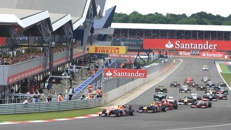 The start of the British Grand Prix in 2011