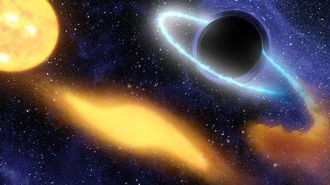 Artist's impression of black hole