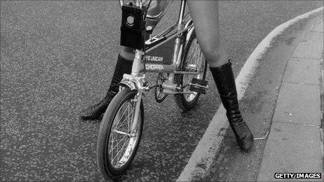 Woman on a Raleigh Chopper in 1971