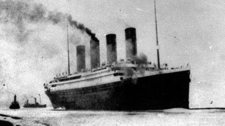 Titanic leaves Southampton