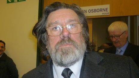 Ricky Tomlinson in Birmingham on Tuesday