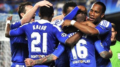 Chelsea celebrate their victory over Benfica