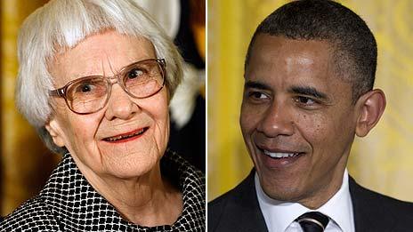 Harper Lee, pictured in 2007, and President Obama