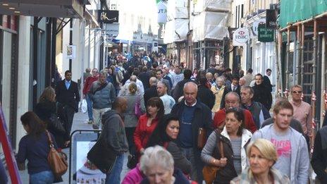 King Street shoppers in St Helier