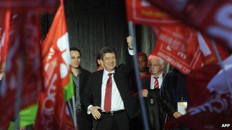 Jean-Luc Melenchon in Toulouse (5 April 2012)