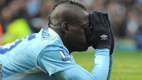 Mario Balotelli has been sent off twice this season