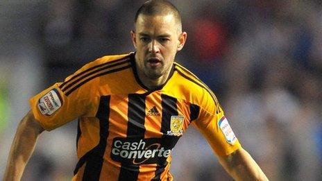 Hull City striker Matt Fryatt scores his 12th goal of the season