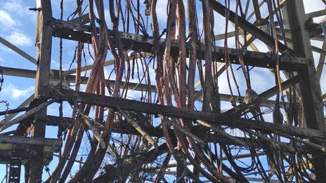 Damaged cables - image courtesy Celador