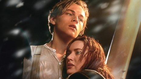 Leonardo DiCaprio and Kate Winslet in Titanic 3D