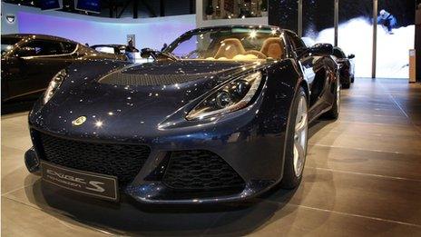 Lotus Exige on display at 2012 Geneva motor show