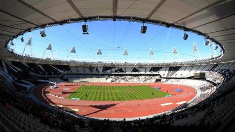 The Olympic Stadium in Stratford, east London