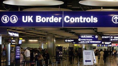 UK Border Controls point at Heathrow