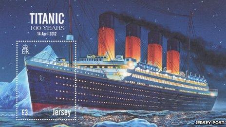 Jersey Post Titanic stamp