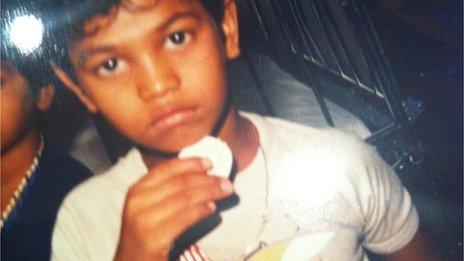 Saroo Brierley as a child