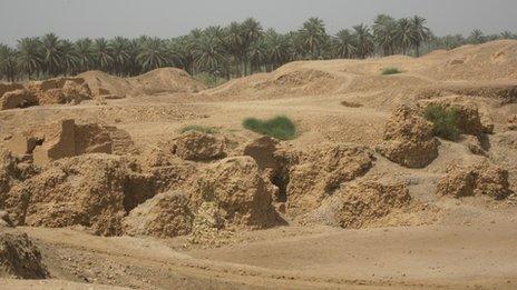 Babylonian ruins in Hilla, Iraq